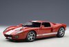 FORD GT 2004 rosso con strisce bianche 1/18