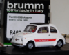Fiat Abarth 695SS Assetto corsa 1968 Bianco interno rosso-avorio Brumm 1/43 R463