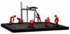 Pitstop Mechanic set with 6 figures-post and cables-red 1/43